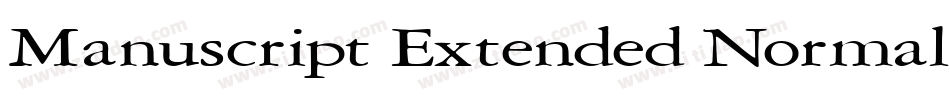 Manuscript Extended Normal字体转换